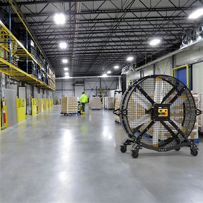 1,6 M große mobile Abluftventilatoren für Fitnessstudios